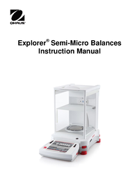 Thumbnail of document Manual - Explorer Series, OHAUS Semi-Micro